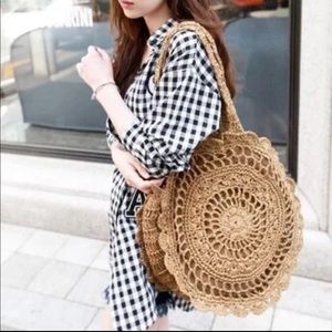 ❤️SALE❤️Handmade Circle Straw Shoulder Bag